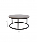 Diivanilaud BRITE D60xH32cm, hall