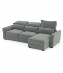 Nurgadiivanvoodi TITO 235x94/141,5xH96cm, helehall