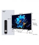 TCL P7K 65P7K TV 165.1 cm (65") 4K Ultra HD Smart TV Wi-Fi Metallic 450 cd/m&sup2;