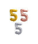 PartyDeco fooliumist &otilde;hupall, number 5, suur, 86 cm
