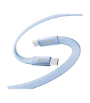 Cable USB C - USB C 1m flat baby blue