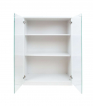 Kapp ERGO 80x44,5xH115,5cm, hallikasvalge, m&ouml;&ouml;bliplaat, klaas