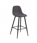 Baaritool WILMA 46,6x51xH101cm, iste ja seljatugi: kangas, jalad: must metall