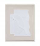 Maal raamiga 80x100cm, valged kujundid