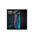 Braun Shaver 51-M1000S Operating time (max) 50 min Wet & Dry Lithium Ion Black/Blue