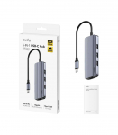 Cudy UH606 interface hub USB 3.2 Gen 1 (3.1 Gen 1) Type-C 5000 Mbit/s Grey, Silver