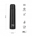 NC3804 TOURIST THERMOS FLASK 1000 ML BLACK NILS CAMP