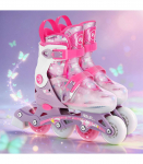 NJ1025 FLIPZY PINK INLINE SKATES, SIZE S (31&ndash;34) NILS FUN