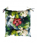 Toolikate SUMMER FLOWER 40x40x2,5cm, tume lillemuster, 100% pol&uuml;ester, kangas 472