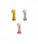 PartyDeco fooliumist &otilde;hupall, number 1, suur, 86 cm