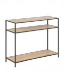 Konsoollaud SEAFORD, 100x35xH79cm, lauaplaat: lamineeritud kattega m&ouml;&ouml;bliplaat, v&auml;rvus: tamm, raam: metall, v&auml;rvus: must