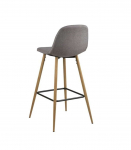 Baaritool WILMA, 46,6x51xH101cm, helehall, jalad: metall, v&auml;rvus: tamm