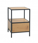 Abilaud/&ouml;&ouml;kapp HEDVIG 40x40xH59cm, saar/must