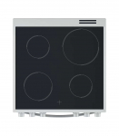 INDESIT Cooker IS67V8CHW/E Hob type Vitroceramic Oven type Electric White Width 60 cm Grilling Depth 60