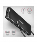 I/O HUB USB-C 7PORT FLAT/0.3M HUE-F7C AXAGON
