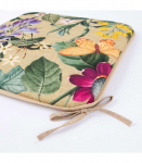 Toolikate AMAZONIA 39x39x2,5cm, beež lilleline, 100% pol&uuml;ester