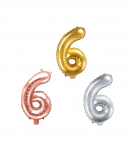 PartyDeco fooliumist &otilde;hupall, 35 cm, number 6
