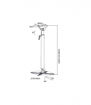 Sunne Ceiling mount PRO300XL2 Adjustable Height, Adjustable Length, Tilt, Swivel Maximum weight (capacity) 35 kg