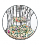 Ripptooli padi COCO AMAZONIA 95/65x75x15cm, beež lilleline