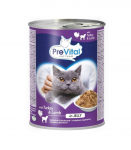 PREVITAL Turkey with lamb in jelly - wet cat food - 2x415g