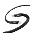 Cable USB C - USB C 1m flat black