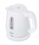 Adler Kettle AD 1373 Electric 850 W 1 L Polypropylene 360&deg; rotational base White