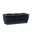 Lillekast WICKER 43x16xH16cm, must