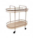 Serveerimislaud GENOVA 80x42xH80cm, helepruun, teras, laminaatplaat