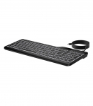 HP 405 Backlit USB-C Wired 24/7 Keyboard, Spill Resistant, Sanitizable, Programmable, Adjustable Tilt and LED brightness - Bl