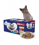 PREVITAL Mega Box Veal, salmon, liver, chicken - wet cat food - 40X100g
