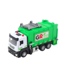 Garbage Truck with Motor 4 Garbage Bins Lights Sounds Green