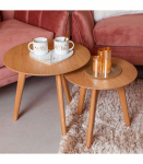 Abilauad HELENA 2tk komplektis D50xH45cm, D40xH40cm, tamm