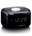 Kellraadio &ouml;&ouml;valgustiga Lenco CR12BK, must