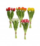 Kunstlill FLOWERLY H30cm 5-ne tulp, mix