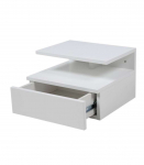 &Ouml;&ouml;kapp ASHLAN 35x32xH22,5cm, riiuli ja sahtliga, seinakinnitusega, materjal: puit, v&auml;rvus: valge, viimistlus: lakitud