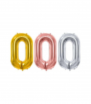 PartyDeco fooliumist &otilde;hupall, number 0, suur, 86 cm
