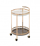 Serveerimislaud GENUA D52xH79cm, kuldne, teras, klaas