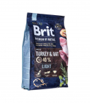 BRIT Premium by Nature Light Turkey&Oat - dry dog food - 3 kg