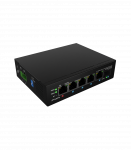 Lanberg Switch PoE 1xBT 3xAT SFP/ETH Din Unmanagment Fast Ethernet ILFE-4P-1GE-1S-90