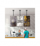 ONKRON Ceiling mount for TV 32"-80" max 68 kg, tilt-swivel, black