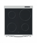 INDESIT Cooker IS67V8CHW/E Hob type Vitroceramic Oven type Electric White Width 60 cm Grilling Depth 60