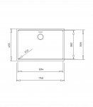 Valamu Teka Radea R10 70.40 M-TG must graniit