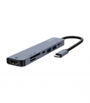 Savio AK-82 interface hub USB Type-C 5000 Mbit/s Black