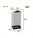 FERPLAST Nota Aviary  - 161,5 cm