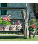 Padi AMAZONIA 45x45cm, lilled beežil p&otilde;hjal, 100%puuvill, kangas 248