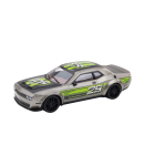 Rear-wheel drive sports racing car silver green