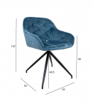 Tool BRIT sinine, 55x53xH107cm, metall, pol&uuml;esterkangas