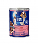 OptiVital puszka -soczyste kawałki dla dorosłych ps&oacute;w z wołowiną oraz dziczyzną w sosie 415g