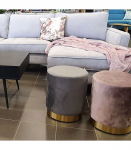 Tumba LA PERLA D35xH42cm, kattematerjal: samet kangas, v&auml;rv: vanaroosa