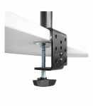 Maclean MC-967 Double Vertical Monitor Desk Mount Screen Holder max VESA 100x100, 13-27", 2x 9kg Powder Coated Tilting